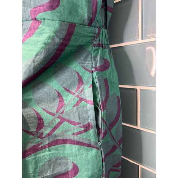NEW WOMENS ANTHROPOLOGIE PORRIDGE CLOTHING GREEN HIGH NECK WIDE LEG JUMPSUIT 0 - Picture 6 of 11